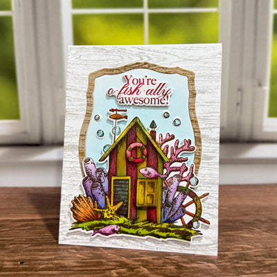 The Sea Shack Stamps, Layering Stencils, and Coordinating Dies Bundle