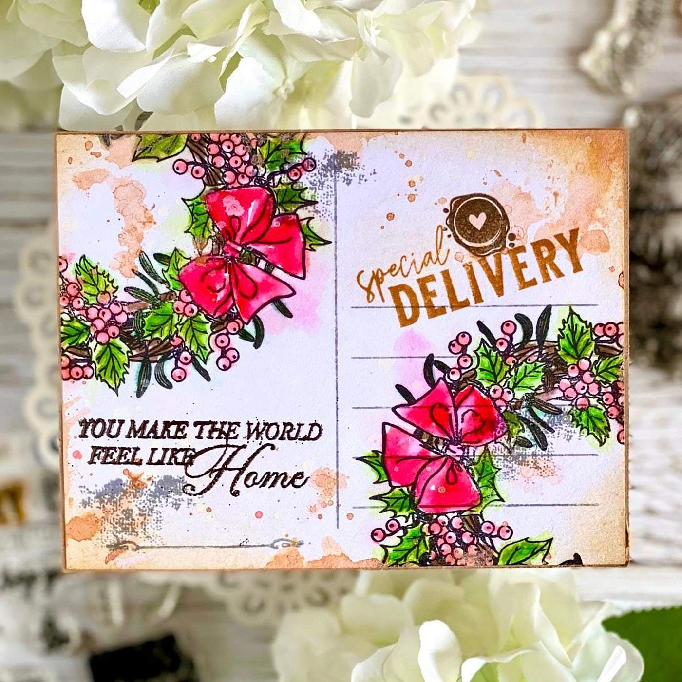 EverWelcome Wreath 4x6 Stamps