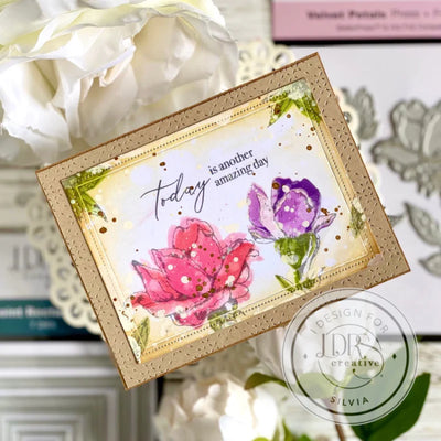 Velvet Petals Impress-ion Press + Foil Plates, Coordinating Dies, and Layering Stencils Bundle