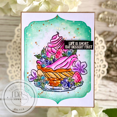 French Patisserie Stamps, Layering Stencils, and Coordinating Dies Bundle