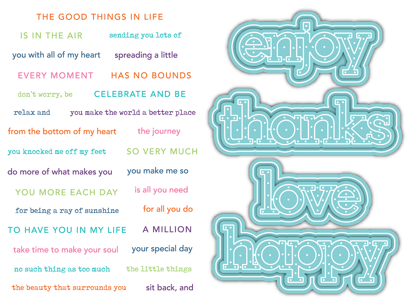 Simply Sentiments 4x6 Stamps and Simply Word Dies Bundle