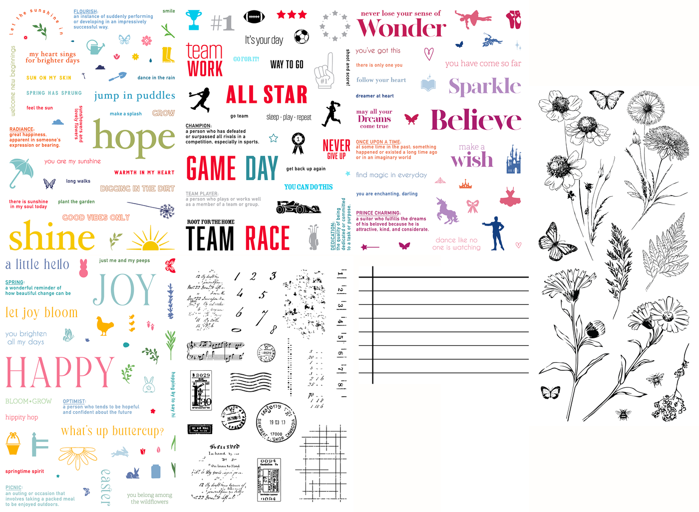 Spring Collage Stamps Bundle
