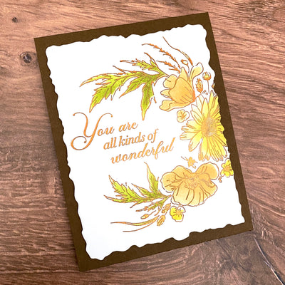 Wildflower Wreath Impress-ion Press + Foil Plates