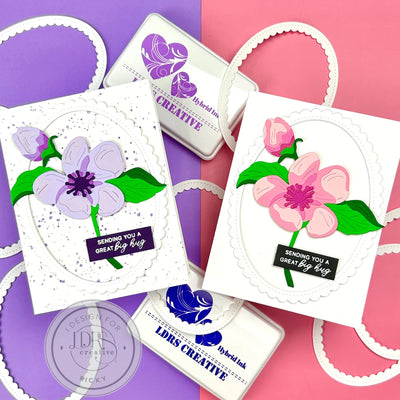 Delicate Stitches Scalloped Oval Dies