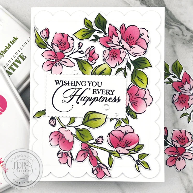 Apple Blossom Swag Impress-ion Press + Foil Plates, Dies, and Layering Stencils Bundle
