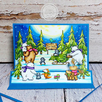 PRE-ORDER:  Christmas Tree Shopping Stamps and Dies Bundle