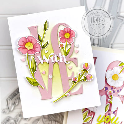 Flower Doodles Stamps, Dies, and Layering Stencils Bundle