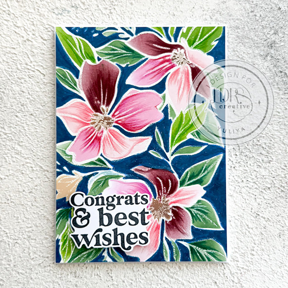 In the Garden Background Stamp and Layering Stencils Bundle