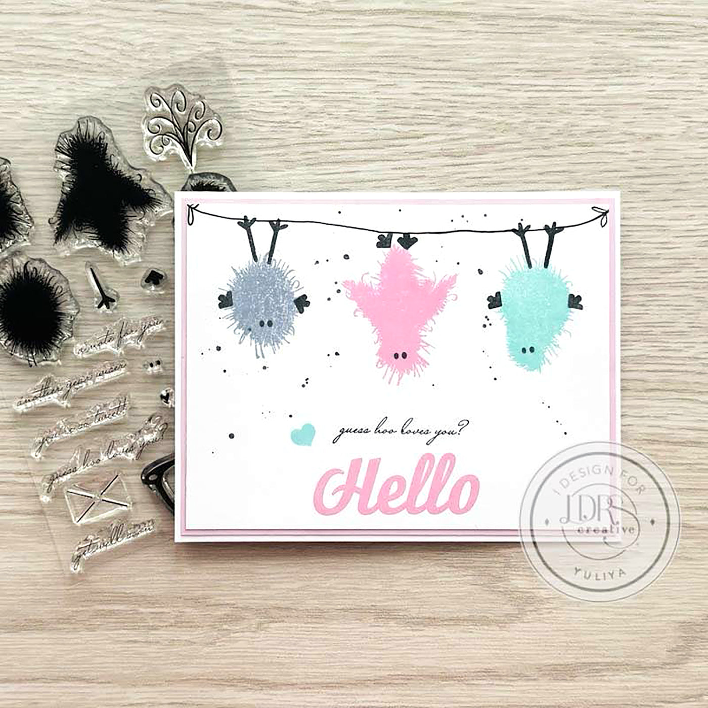 Fuzzy Wuzzies 4x6 Stamps and Coordinating Dies