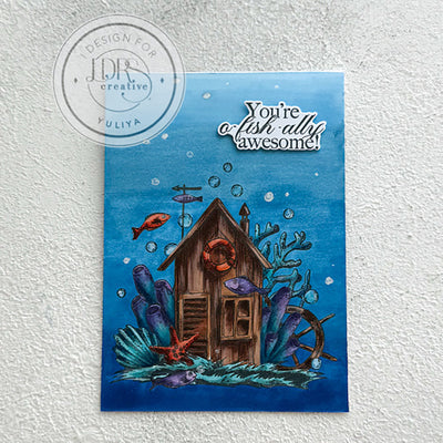 The Sea Shack Stamps, Layering Stencils, and Coordinating Dies Bundle