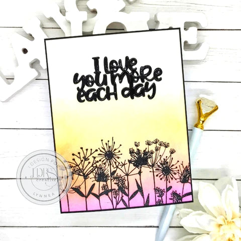 Floral Silhouette 4x6 Stamps