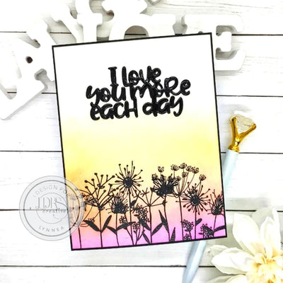 Floral Silhouette 4x6 Stamps