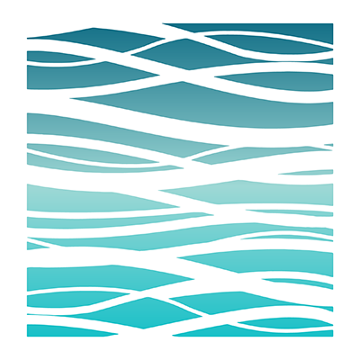 Ocean Waves - 6x6 Stencil
