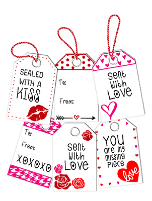 Love Gift Tag Stack 4x6 Stamps