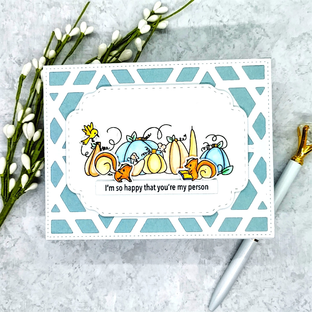 Happy Me, Happy You 4x4 Sentiment Stack Stamp