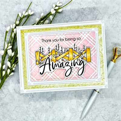 Diagonal Stitched Rectangle Layered Frames Die Set