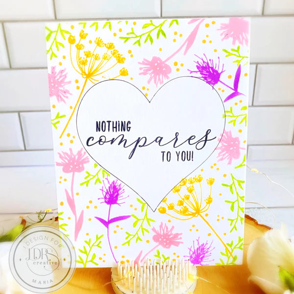 Floral Silhouette 4x6 Stamps