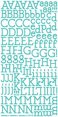 One Fine Day Large Puffy Alpha Stickers