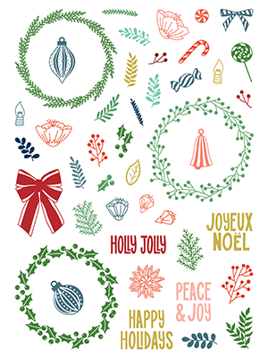 Peace & Joy 6x8 Pirouette Stamps