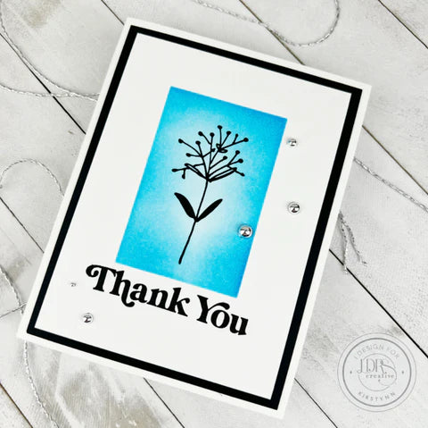 Floral Silhouette 4x6 Stamps
