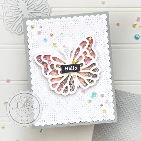 Delicate Stitches Scalloped Rectangle Dies