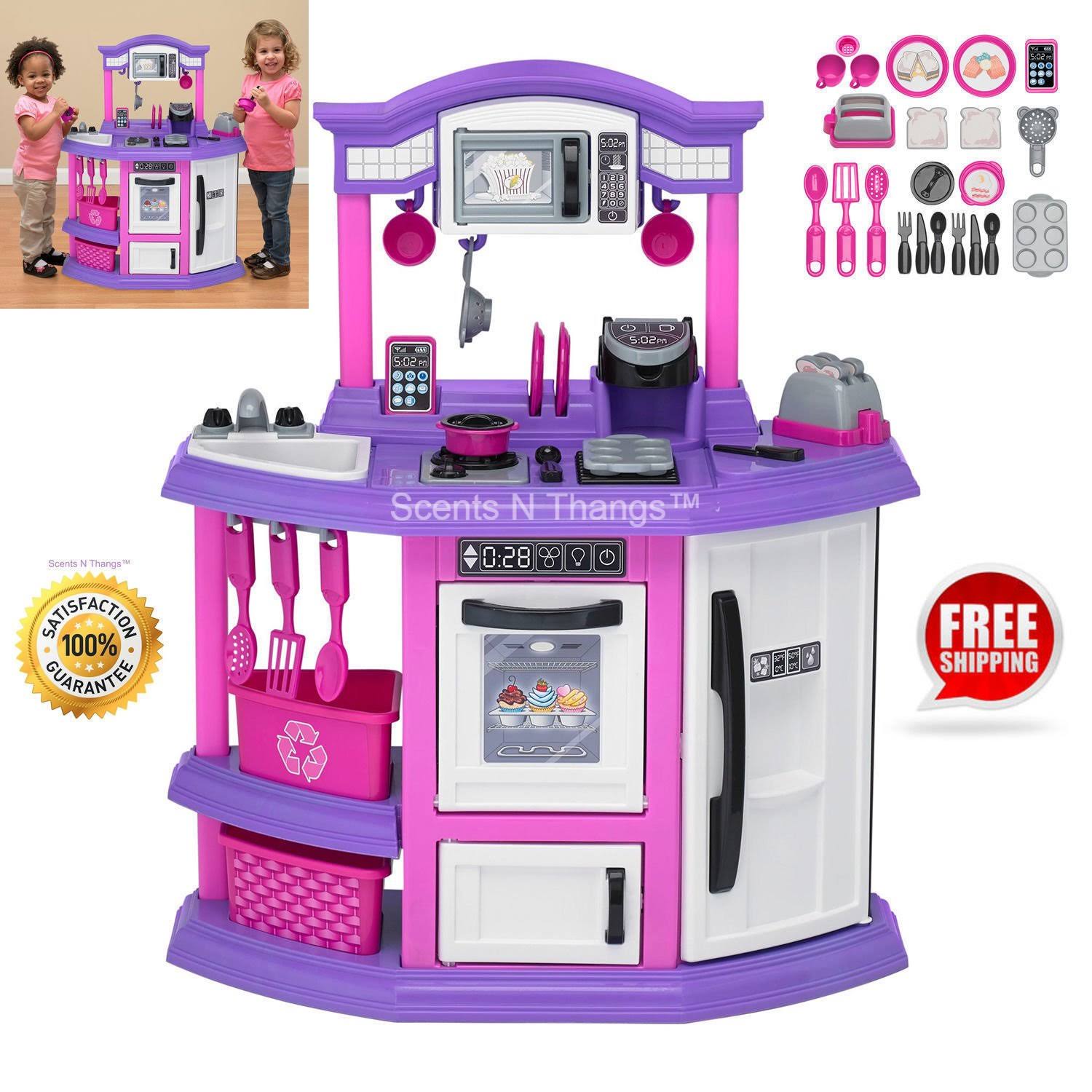 American Plastic Toys Baker's Kitchen Playset, Pink/ITZPYQUG_OLTLI