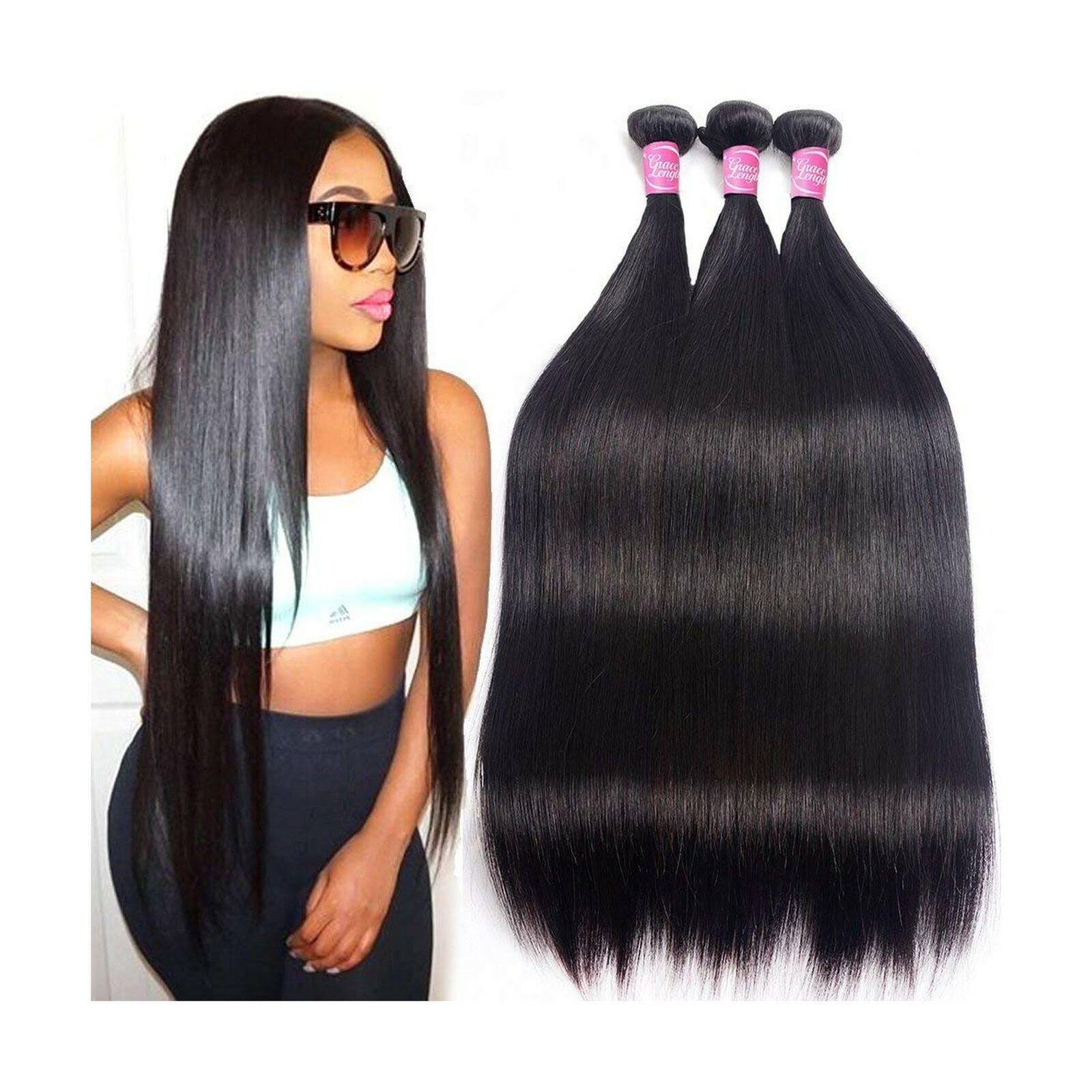 Brazilian Straight Hair 3 Bundles 20 22 24inches 8a Remy Human Hair Weave Bundles Grace Length Unprocessed Virgin Straight Brazilian Human ZURDPKX8_23NH4