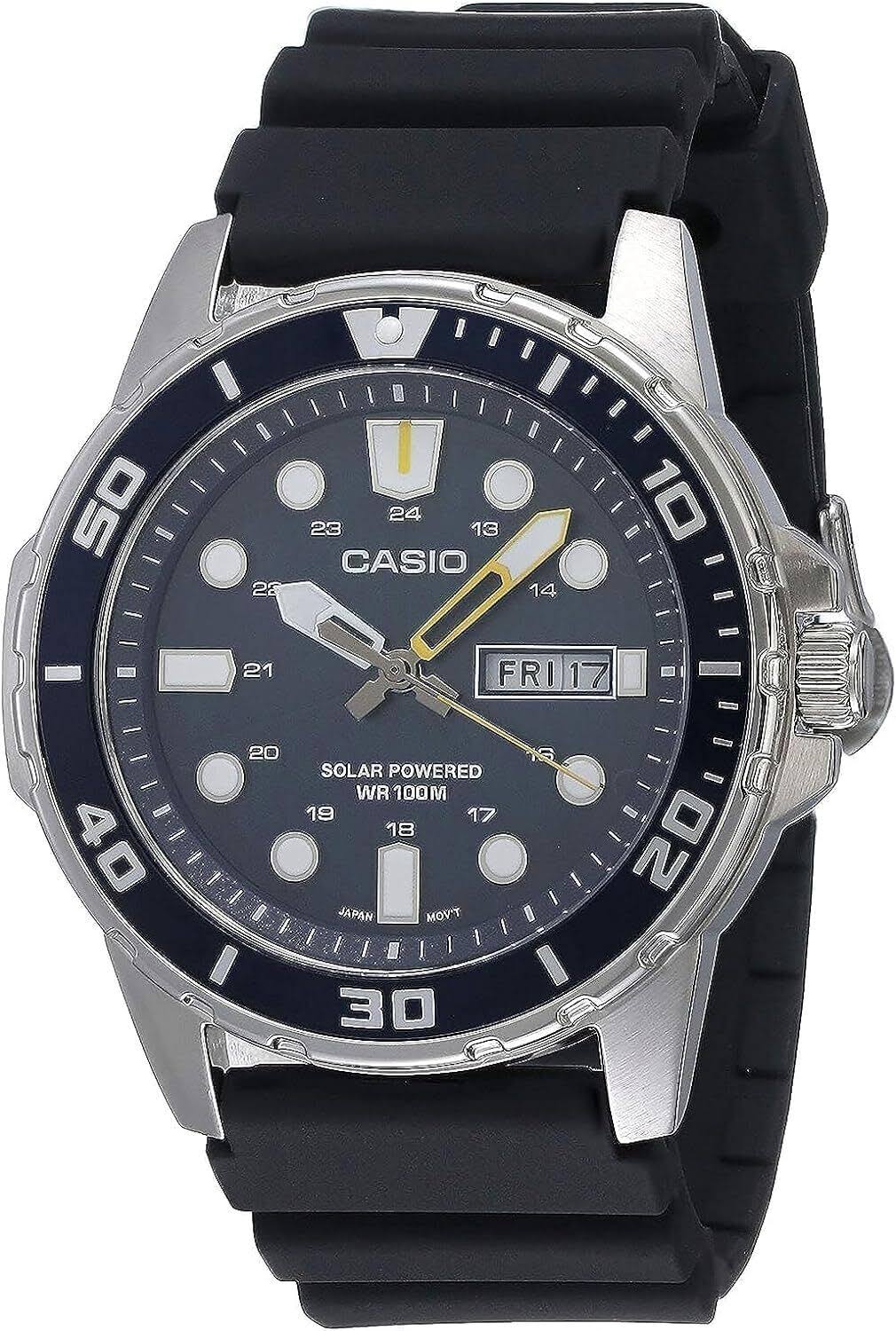 Casio Men's Solar Powered Analog Watch, Blue SPMVNLQW_EPDPV
