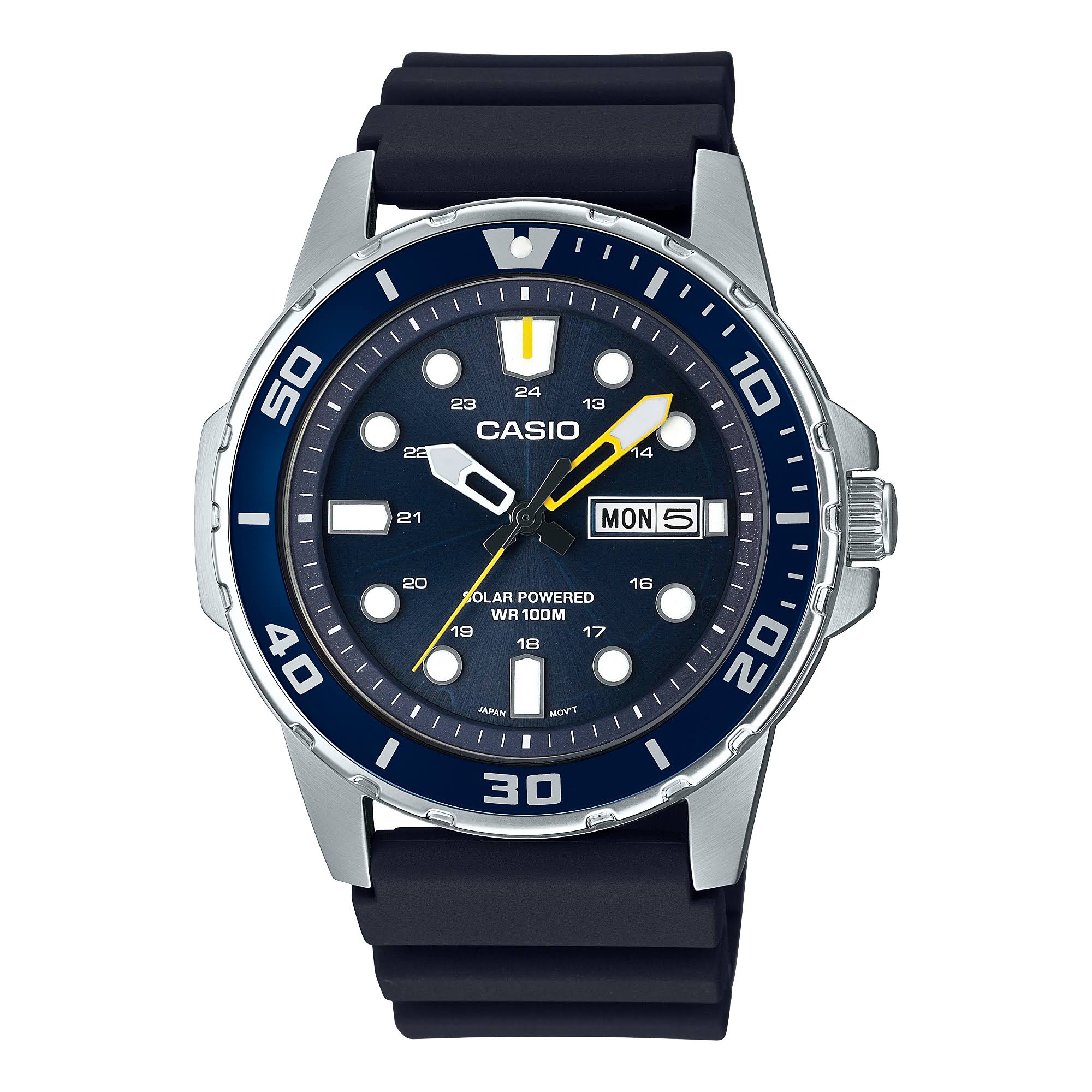Casio Men's Solar Powered Analog Watch, Blue SPMVNLQW_EPDPV
