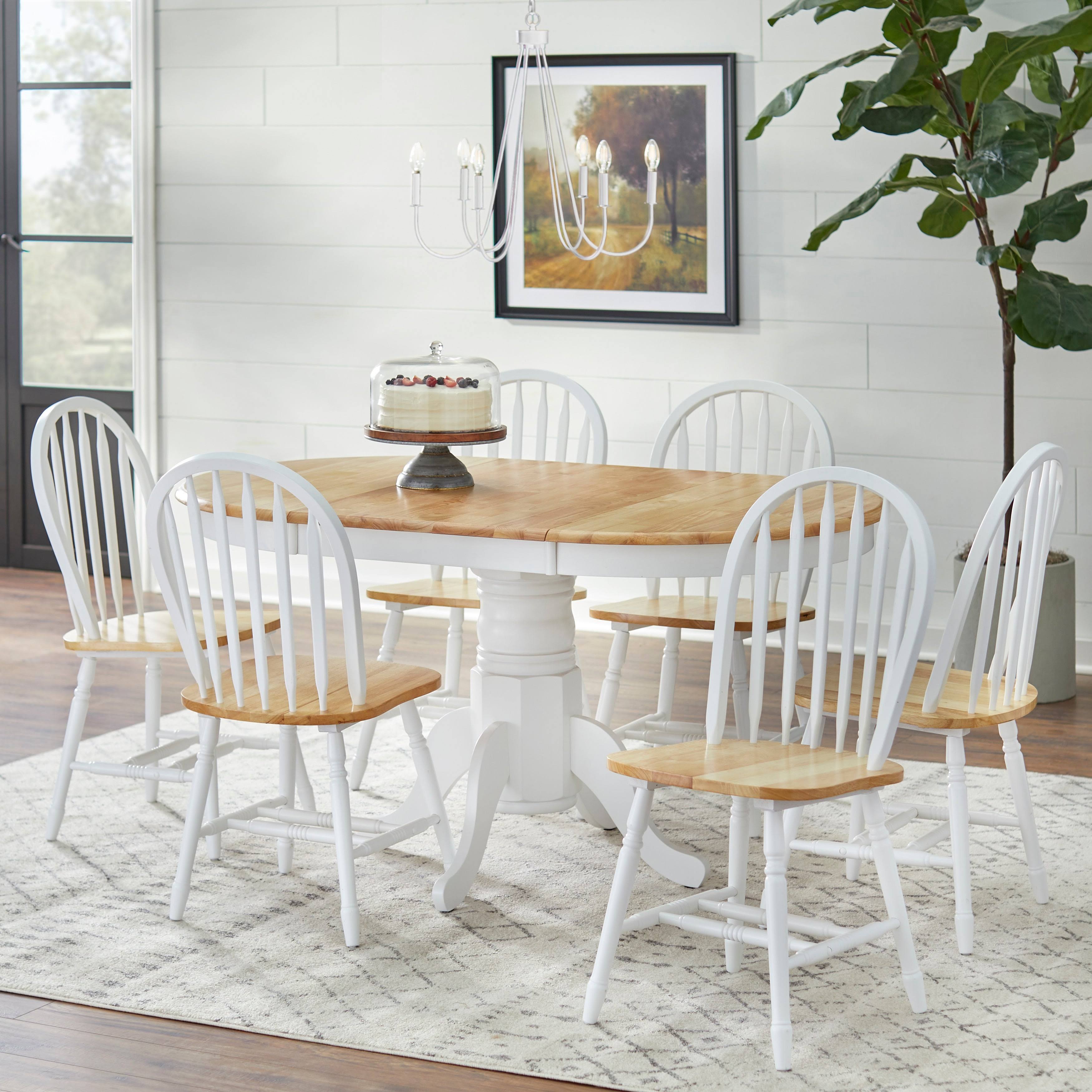 Tms 7 Piece Farmhouse Dining Set, IKPJJWQ4_MPRUH