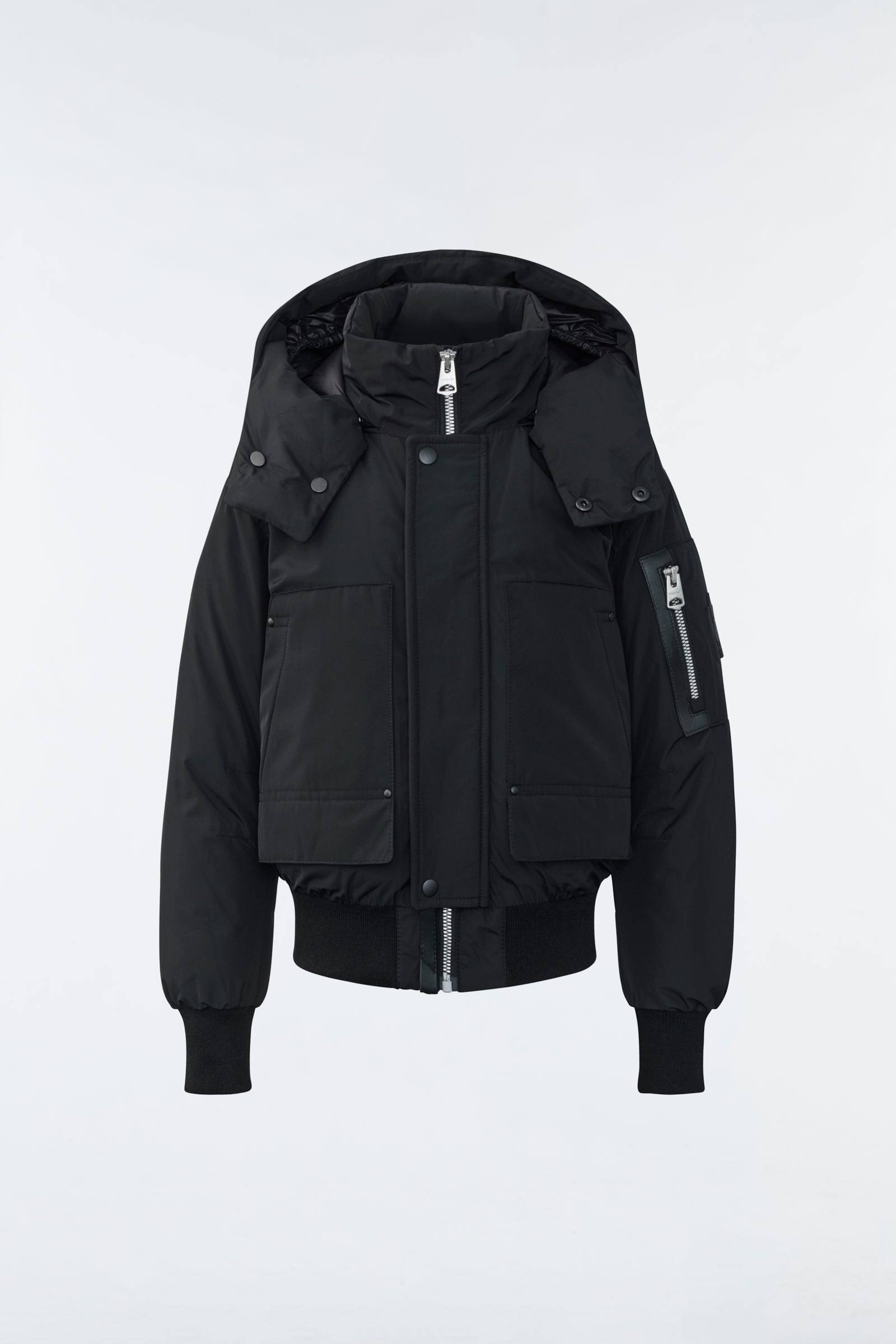 Mackage Koda Down Bomber Jacket With Removable Hood (2-6 Yrs) In Black, Size: FR7RCPZT_MXKRU