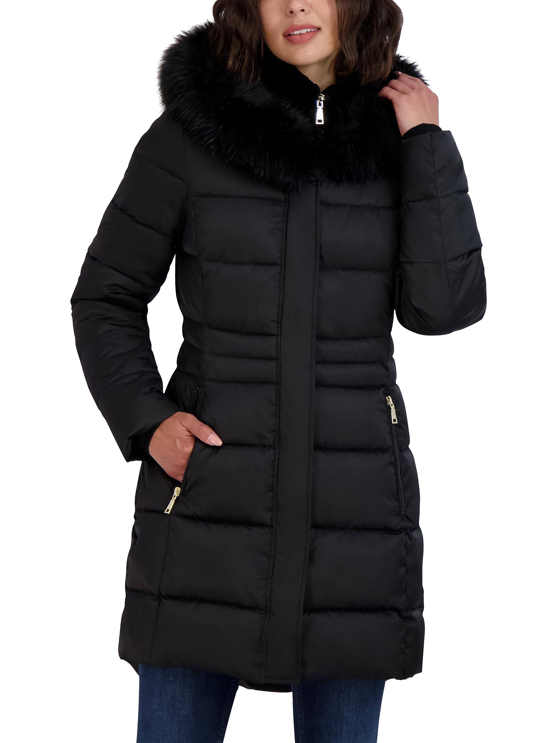 Tahari Women's Dana Hooded Puffer Coat - Black - Size 5JGBPC9Z_OLJHF