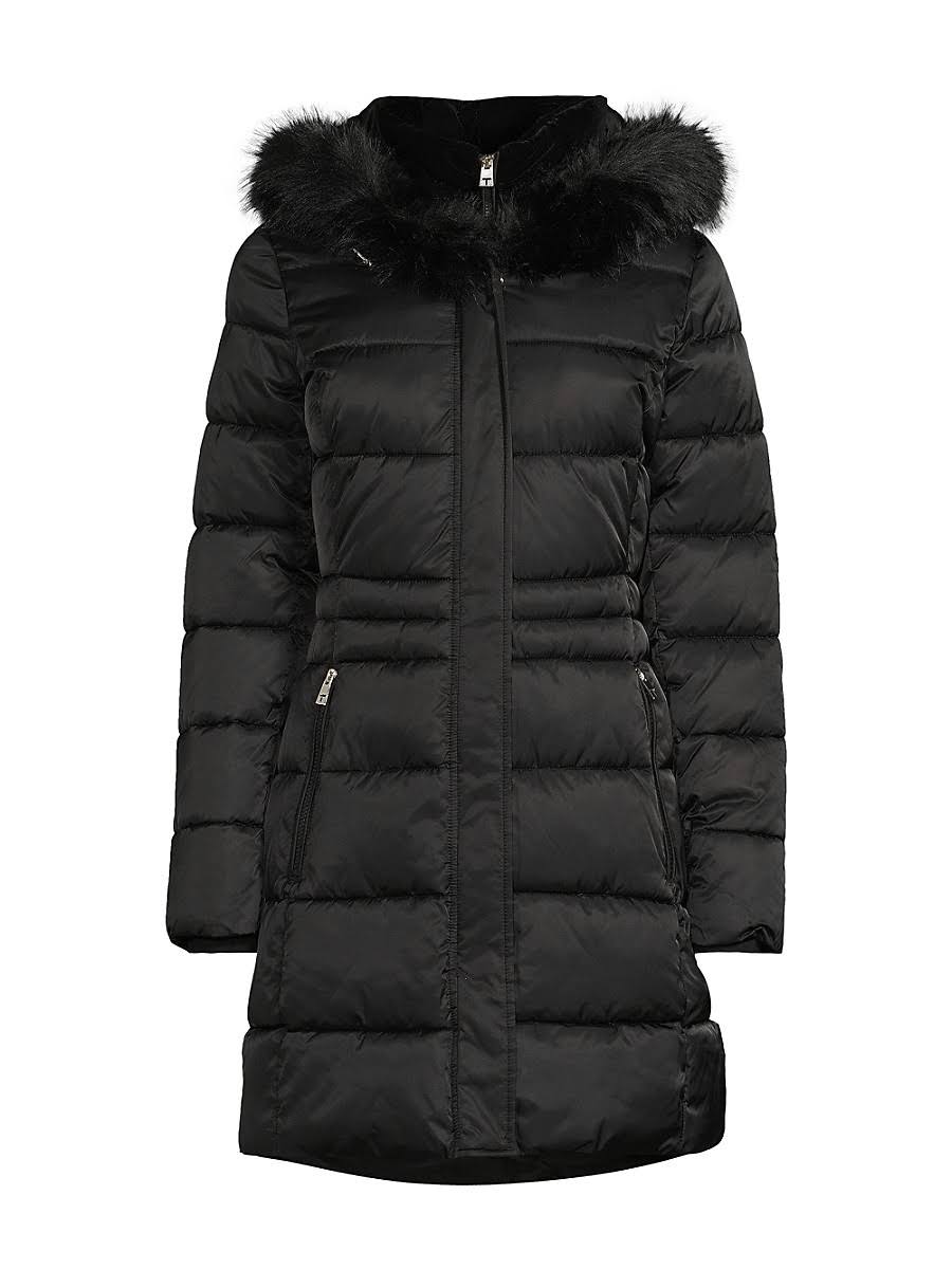 Tahari Women's Dana Hooded Puffer Coat - Black - Size 5JGBPC9Z_OLJHF