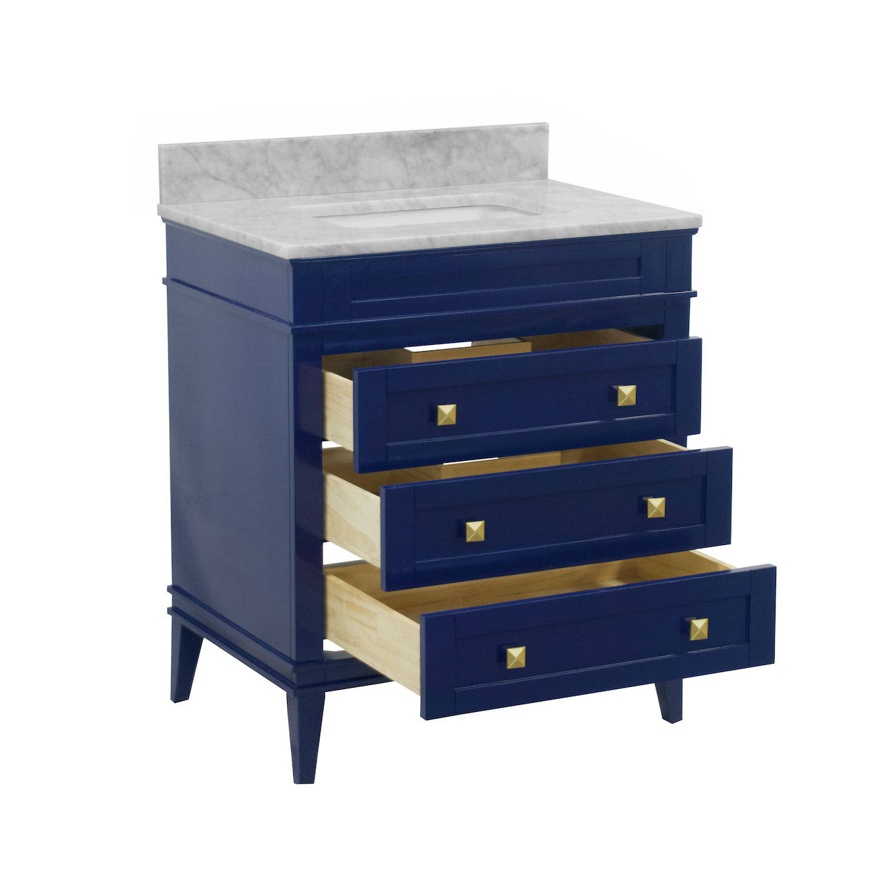 Kitchenbathcollection Eleanor 30 Bathroom Vanity With Carrara Marble Top - Powder LJWQ4ORL_PO1UG
