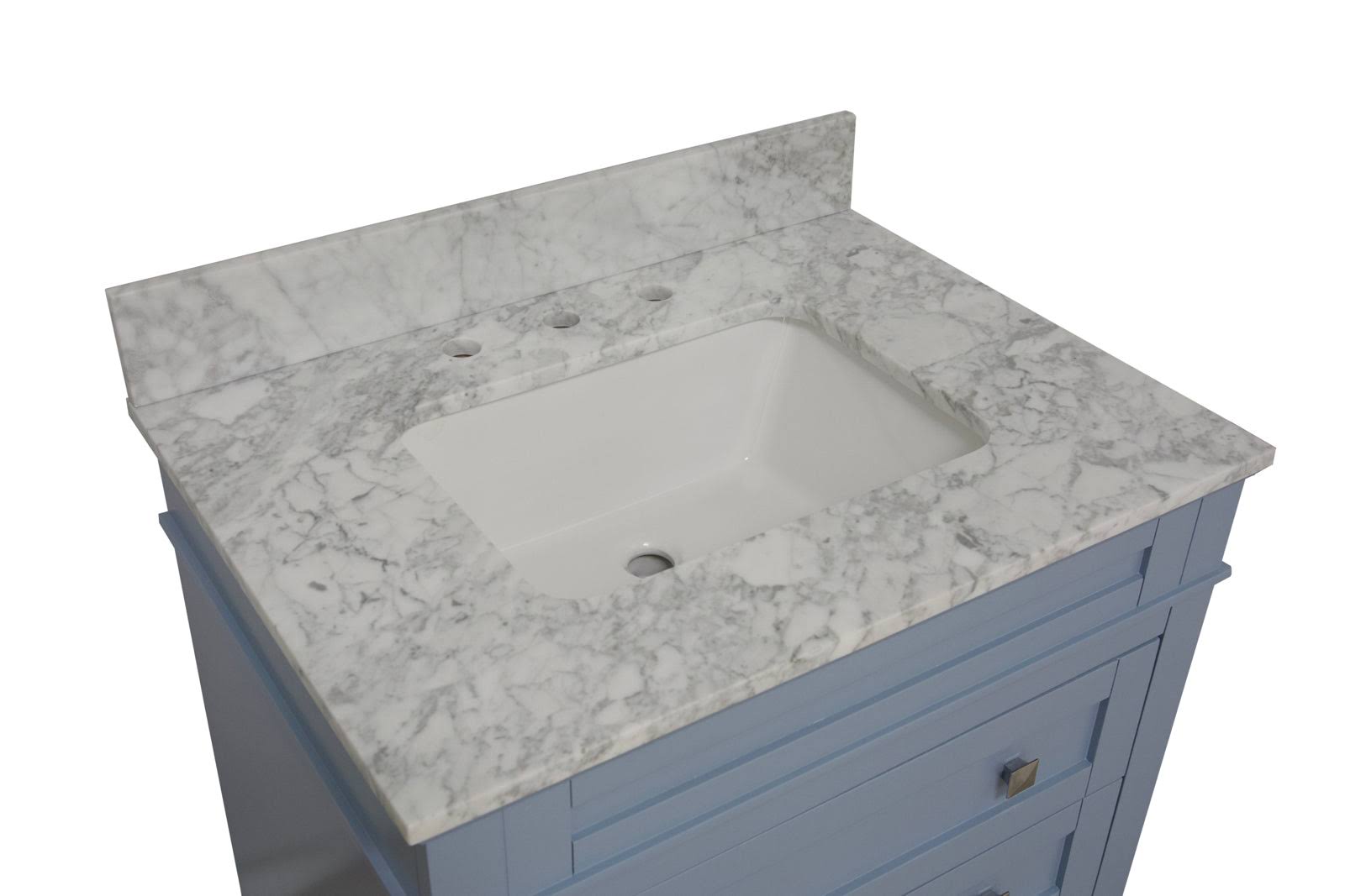 Kitchenbathcollection Eleanor 30 Bathroom Vanity With Carrara Marble Top - Powder LJWQ4ORL_PO1UG
