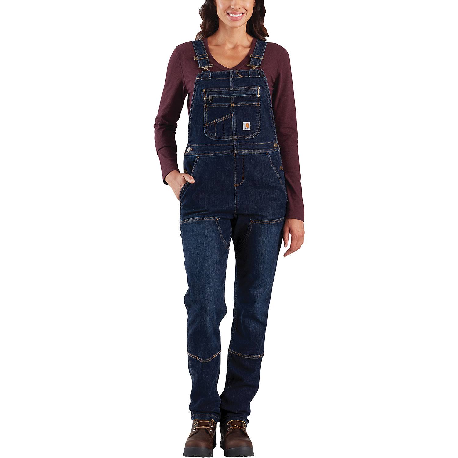 Carhartt Women&S Denim Double Front Bib Overalls (L Tall Midnight Sky) LQWHOOLF_KQHFL