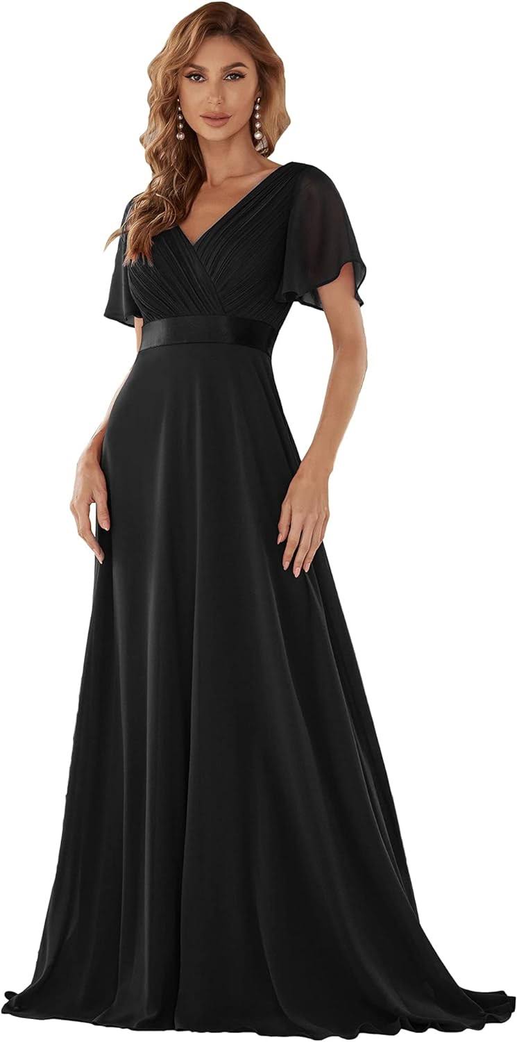 Ever-Pretty Women's Empire Waist Plus Size Long Evening Wedding Party Dress For Women 09890 Teal Blue ZMM7UBH0_Y66GO