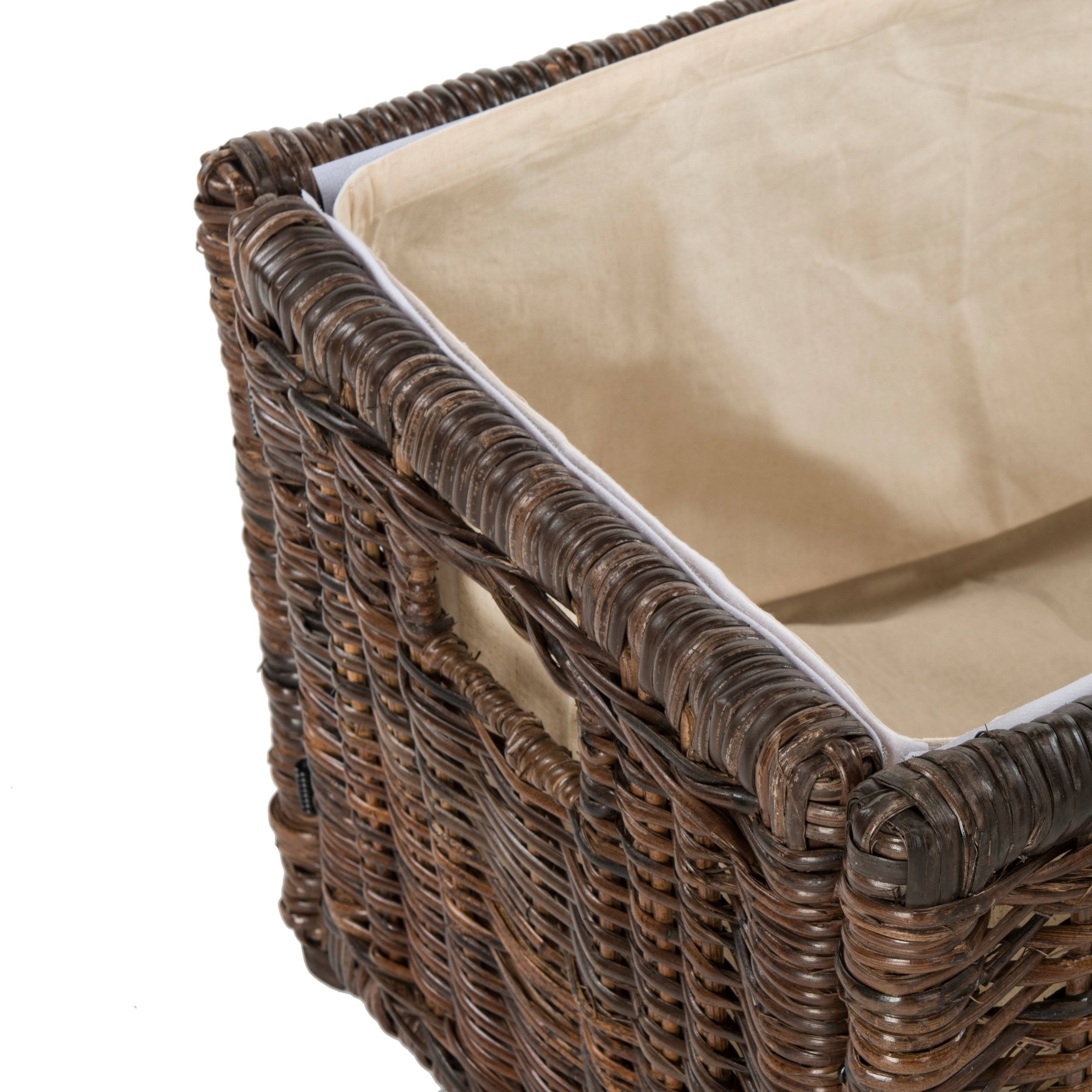 Happimess Elijah 30 In. Brown Wicker Storage 8VQIP4S4_E34V9