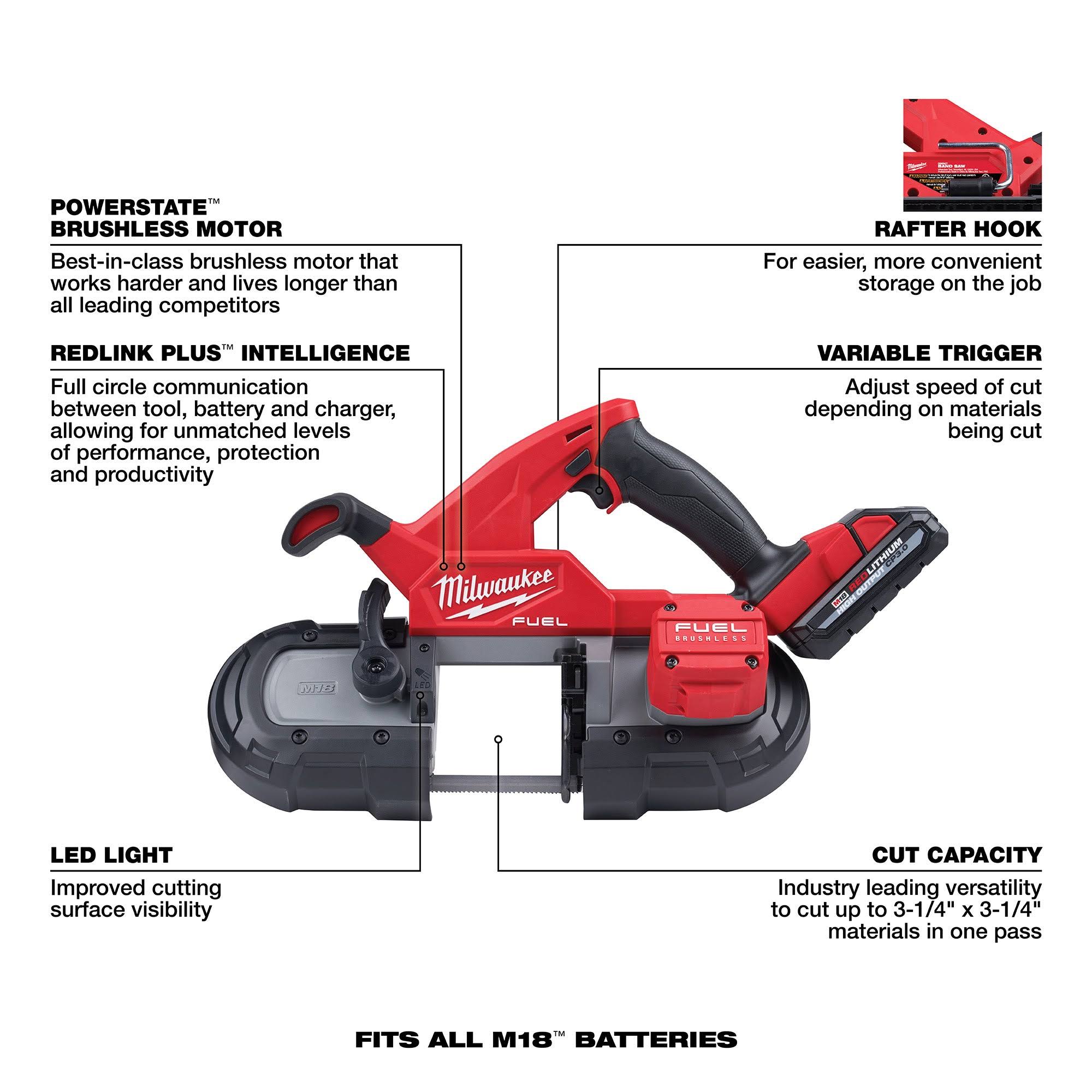 Milwaukee M18 Fuel Compact Band Saw Kit 2829-0W0QTMSA_Z6PSX