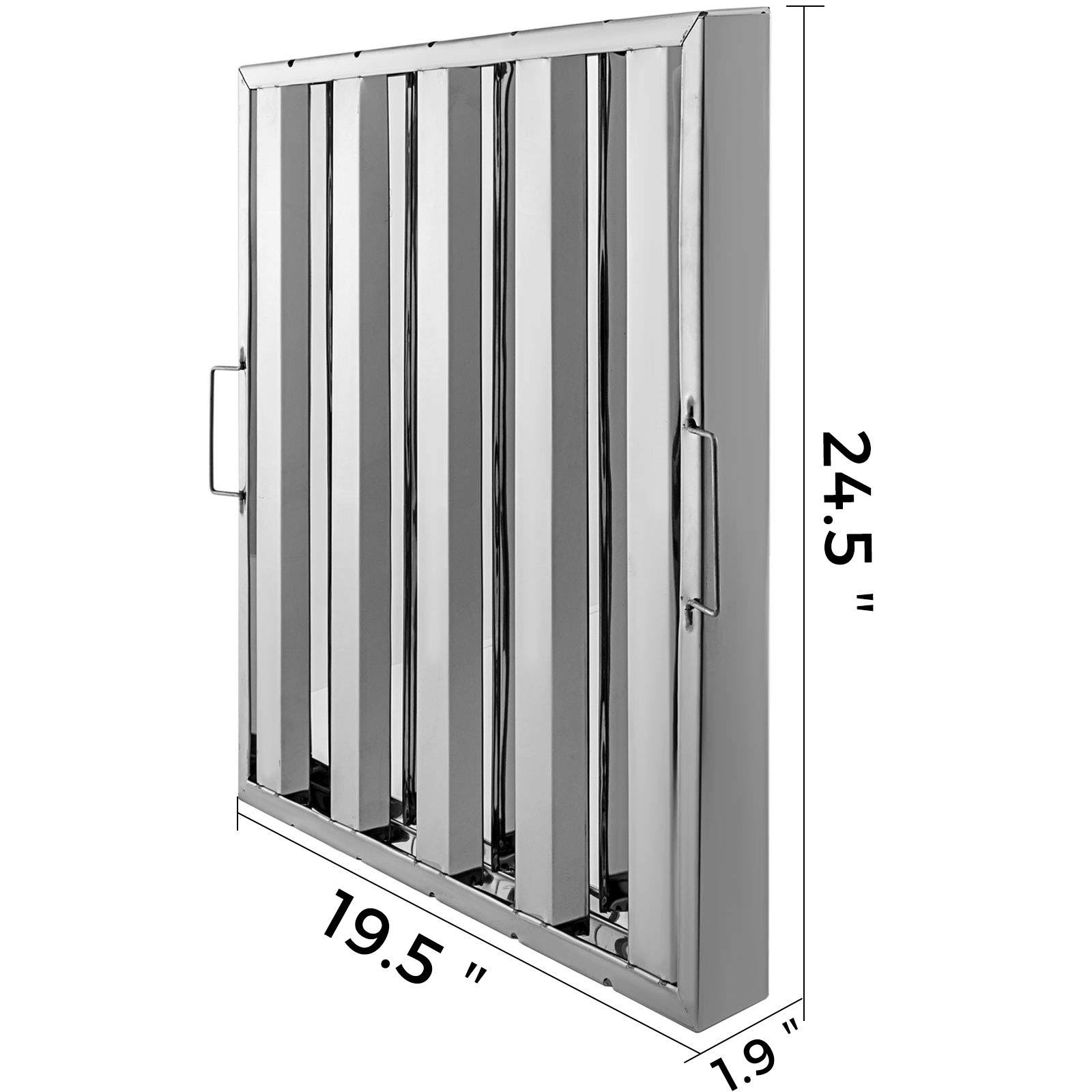 Vevor Box Of 6 Hood Filter/Grease Baffle 20W X 25H Stainless Steel Commercial T0AL2HSZ_HYCPM