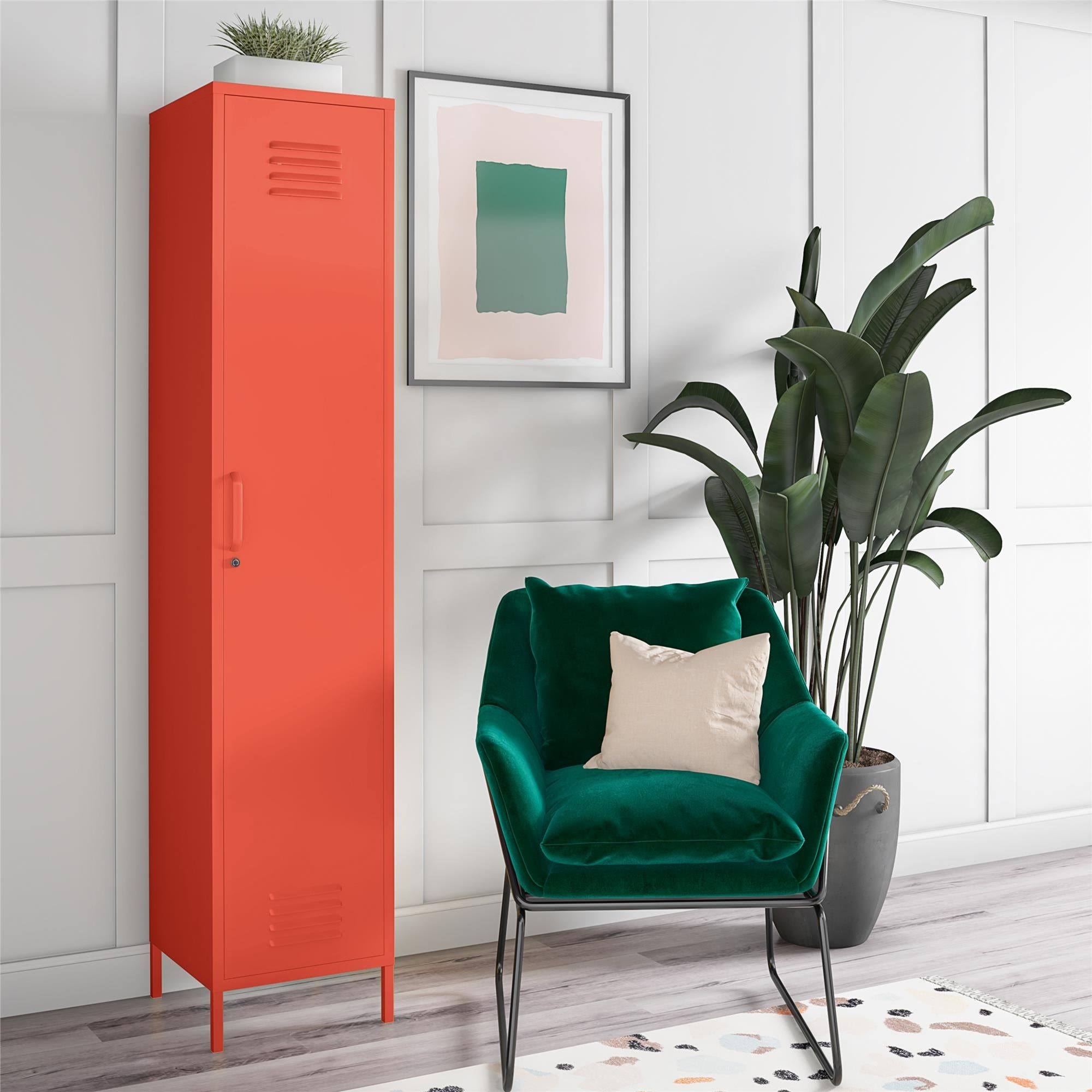 Novogratz Cache Single Metal Locker Storage Cabinet, 1GEFHSQM_RMTOJ
