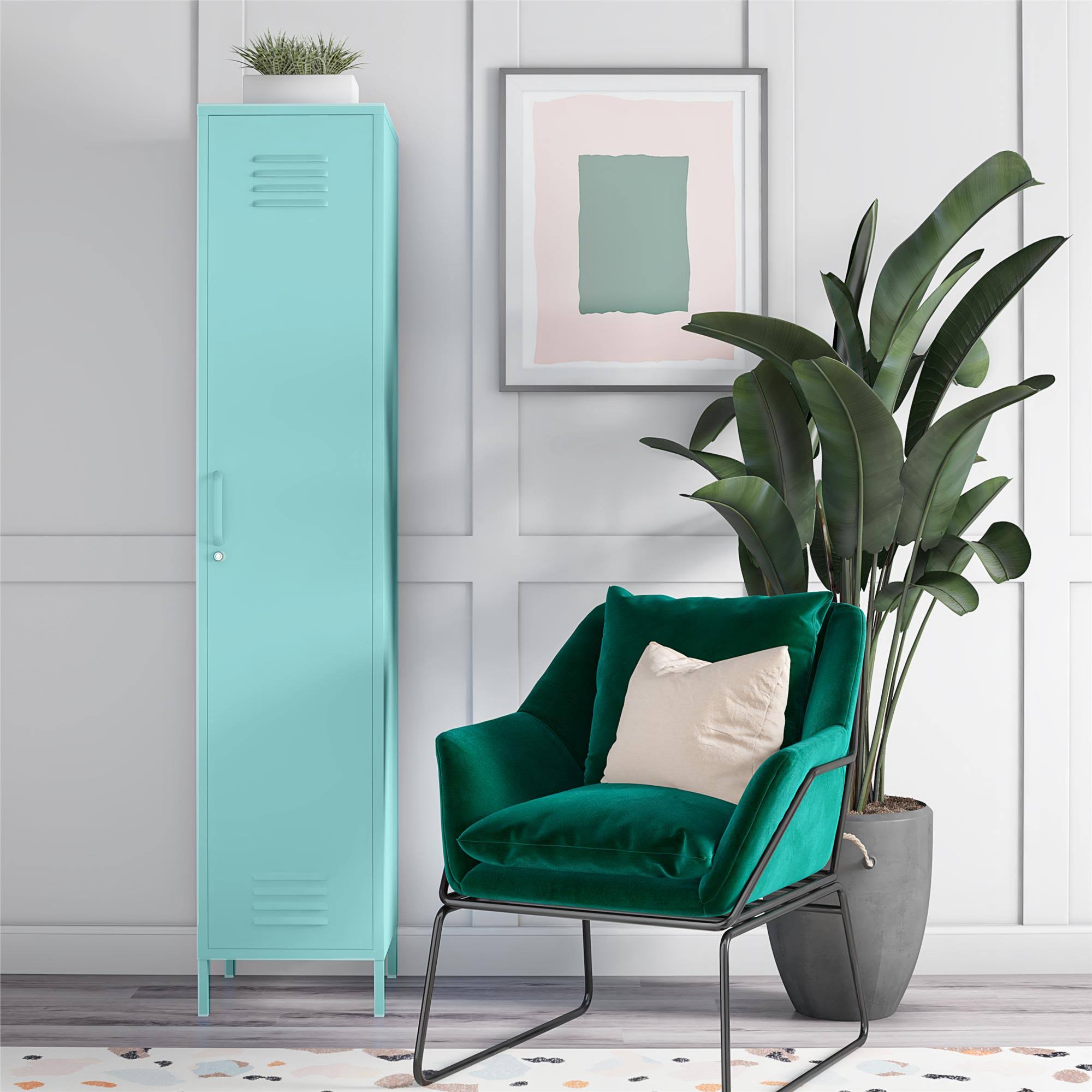 Novogratz Cache Single Metal Locker Storage Cabinet, 1GEFHSQM_RMTOJ