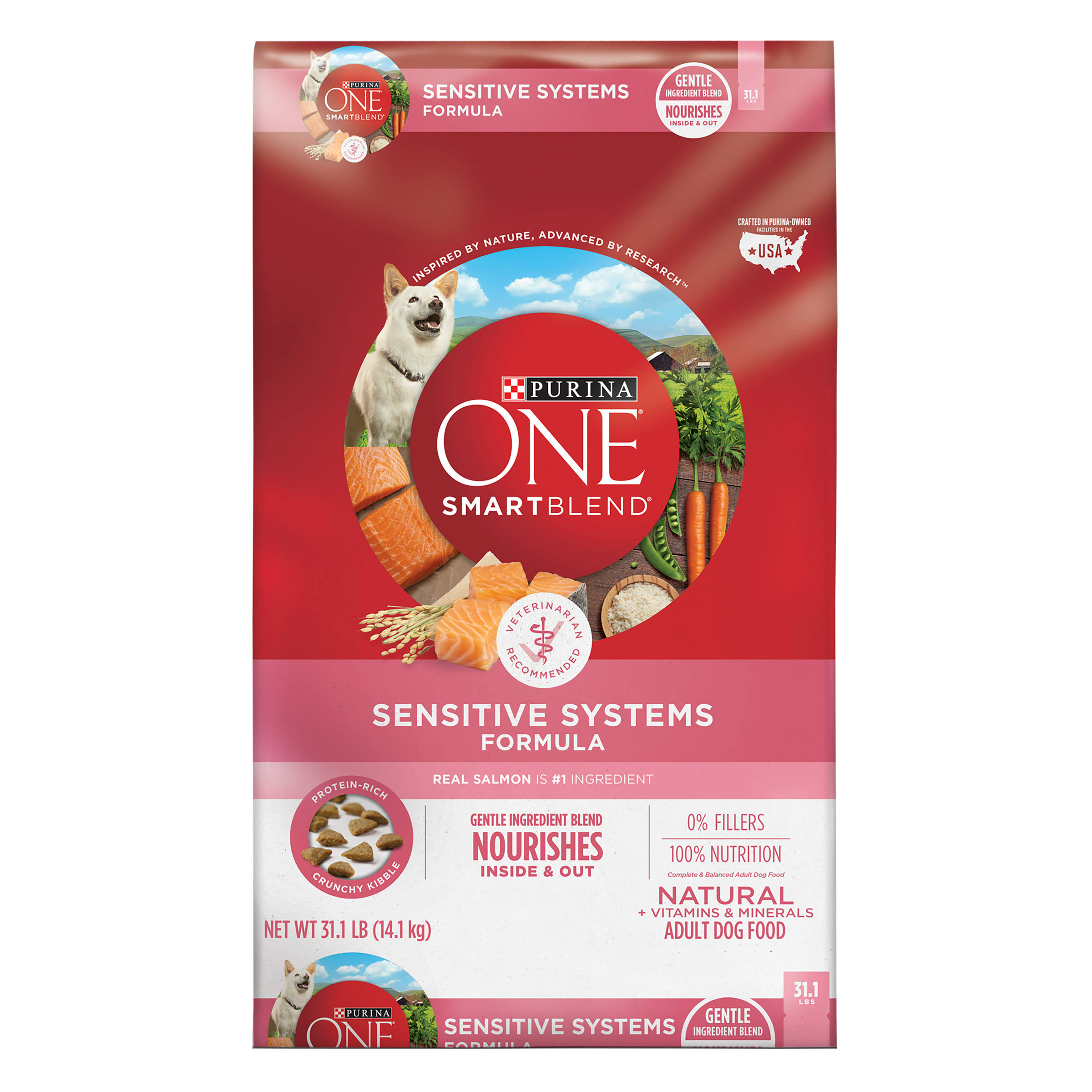 Purina One Smartblend Natural Sensitive Systems Formula Adult Dry Dog Food - 31.1 Lb. WYCUZSSJ_OD6N1