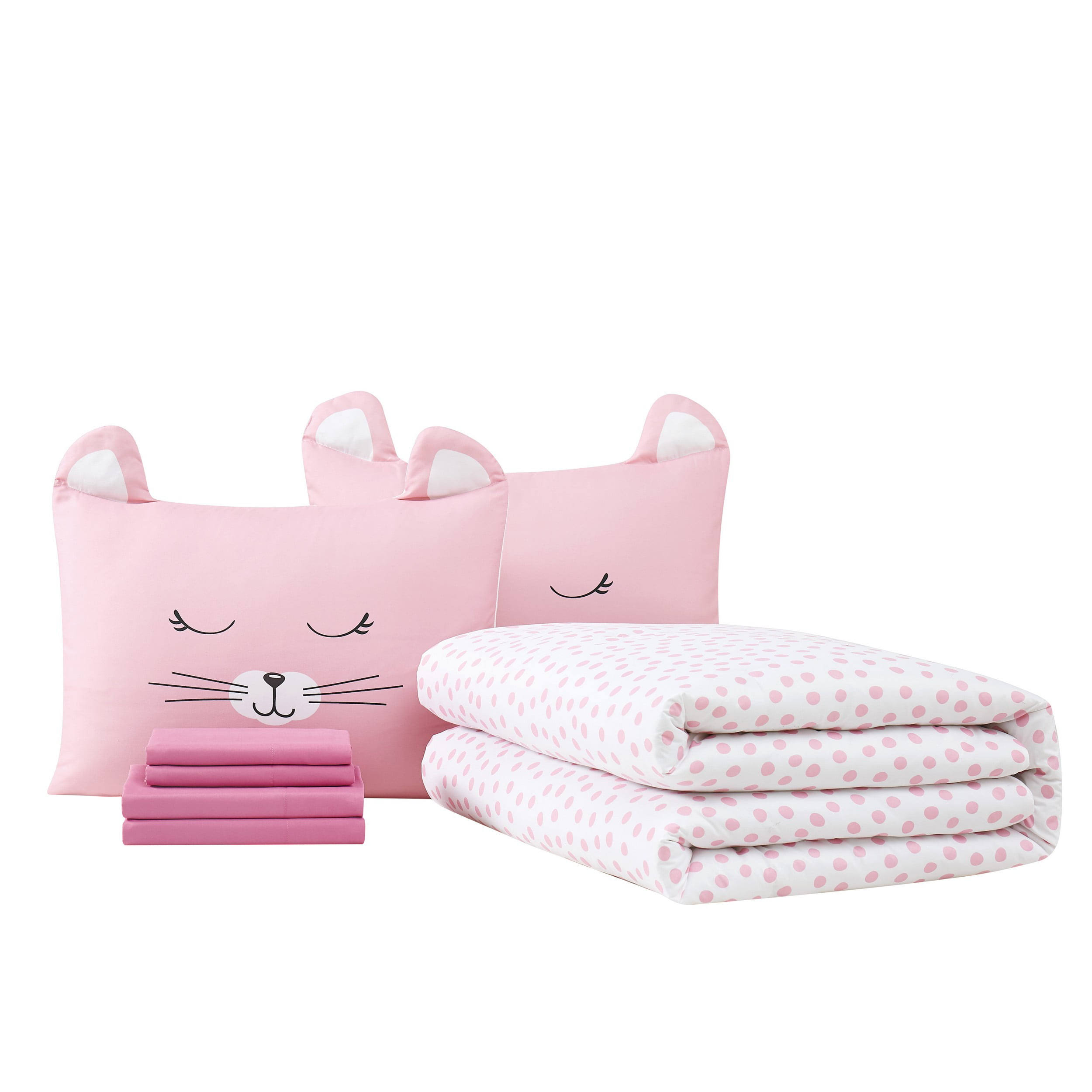 My World Cat Nap 7 Piece Bed In A Bag - Pink/White - KXETKSVM_B8EFS