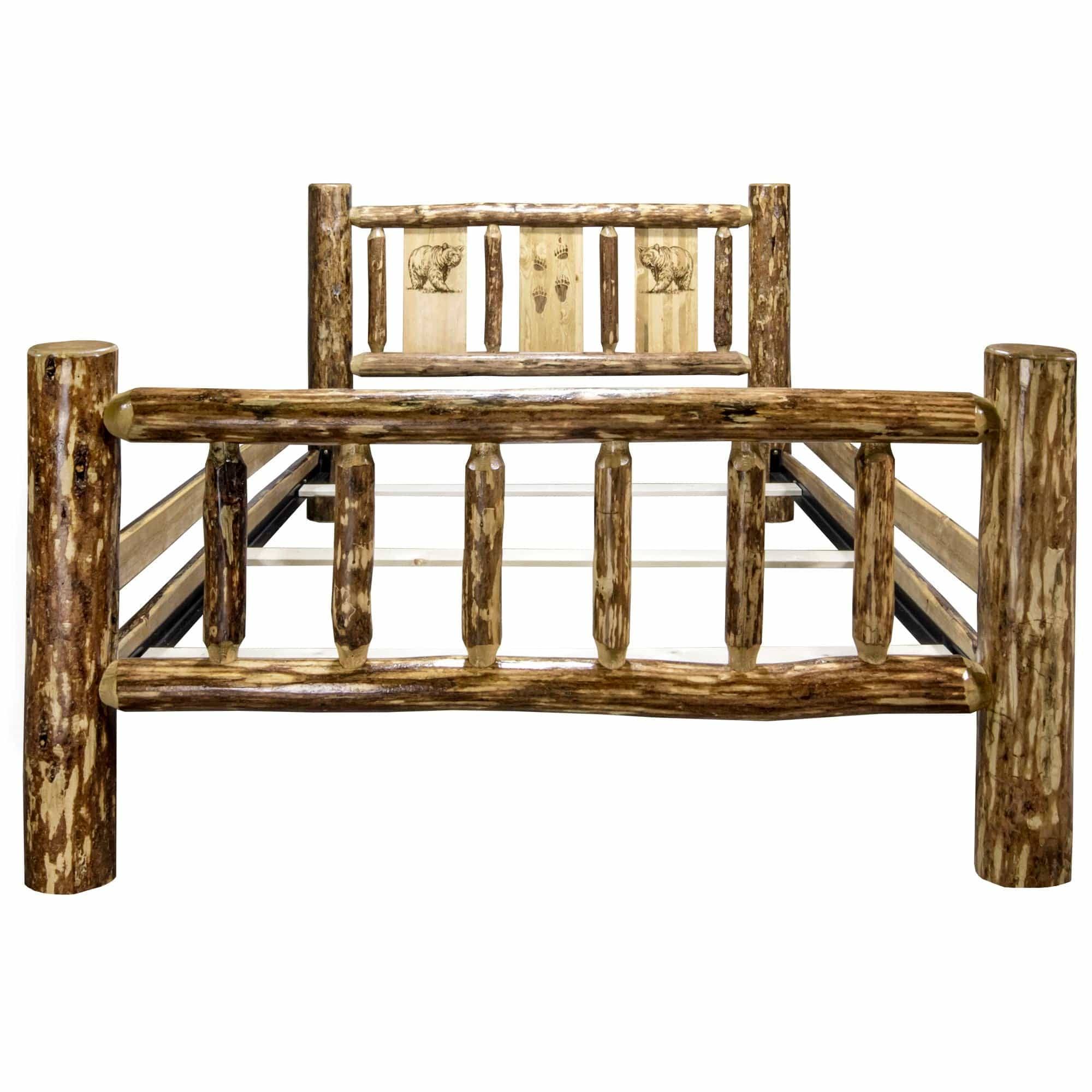 Montana Woodworks Glacier Country Collection Full Bed W/ Laser Engraved Bear 1XUUB9BD_TF9AW