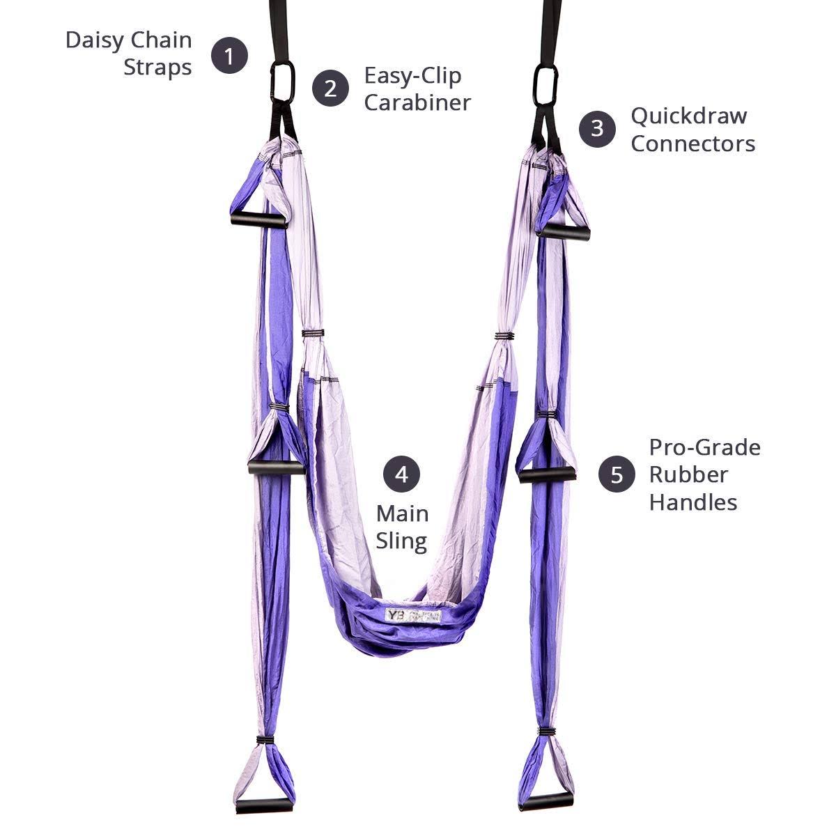 Yogabody Naturals Yoga Trapeze -Yoga Swing/Sling/Inversion Tool, CWWVGEFI_LVHFA