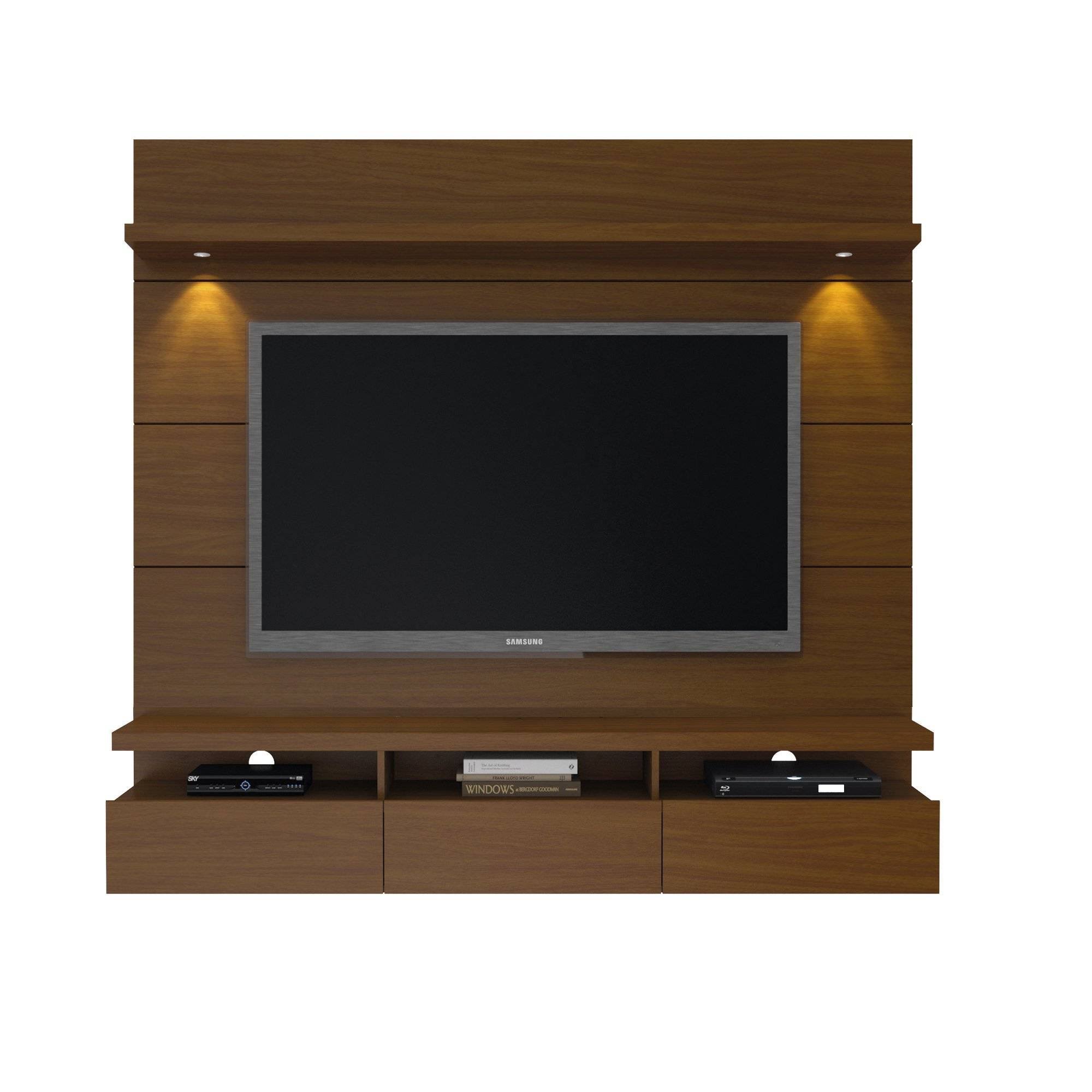 Manhattan Comfort | Cabrini 1.8 Floating Wall Theater Entertainment Center In Black Gloss & Black 3JFZ59CK_W94WT