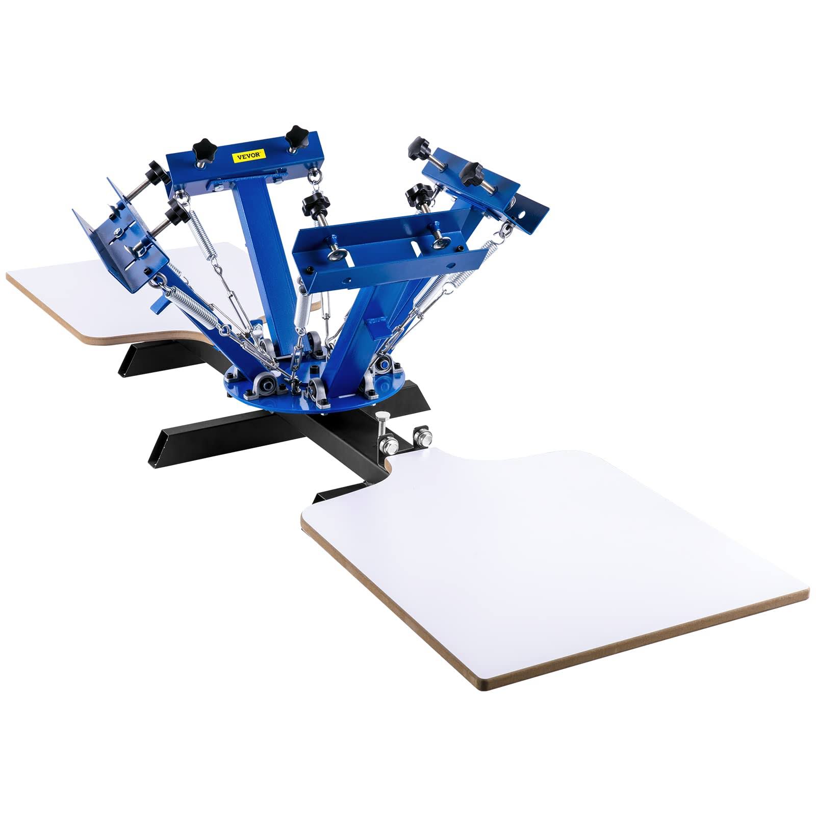 Vevor Screen Printer 4 Color 2 Station Silk Screen Printing Kit 55x45cm T-Shirt Screen Printing Machine Screenprint Press (4 Color 2 Station) 166KNQIX_Q8REN
