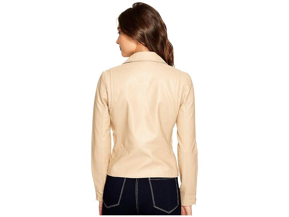 Blank Nyc Faux Leather Moto Jacket Natural Light, Women's, Size: BES1XTJB_RNOSV