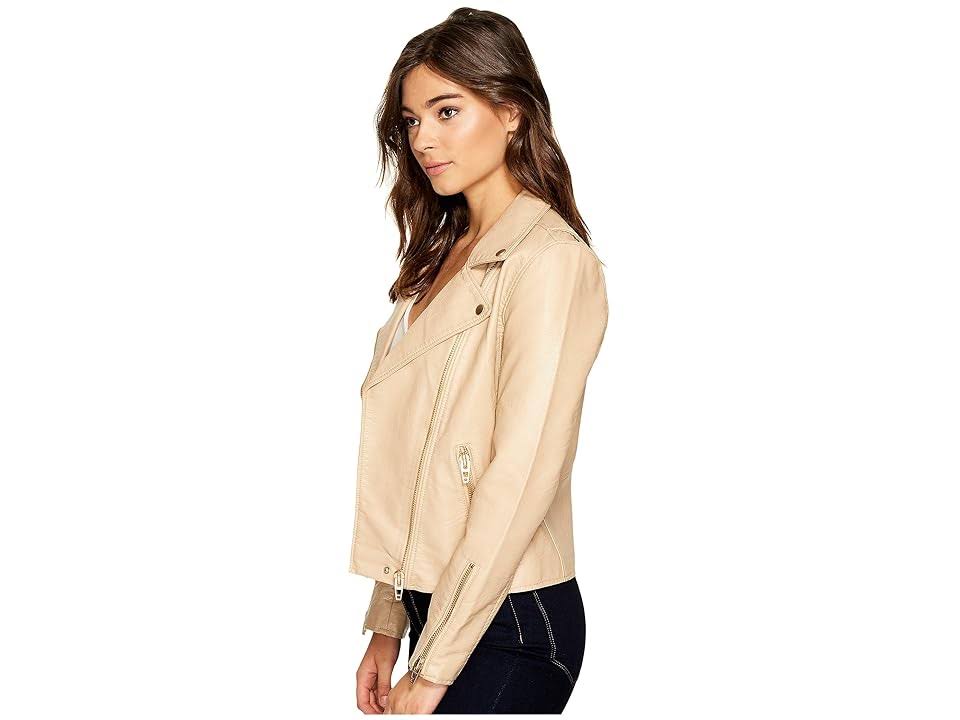 Blank Nyc Faux Leather Moto Jacket Natural Light, Women's, Size: BES1XTJB_RNOSV